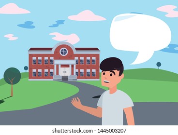 back to school flat design