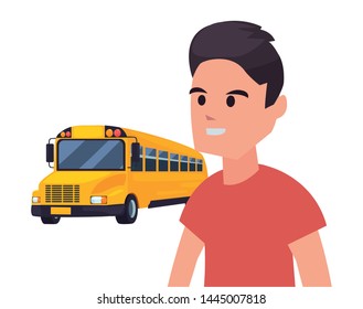 back to school flat design