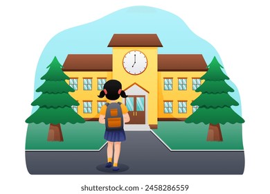 Back to School Flat Design Illustration