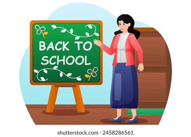 Back to School Flat Design Illustration
