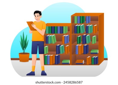 Zurück zur Schule Flat Design Illustration
