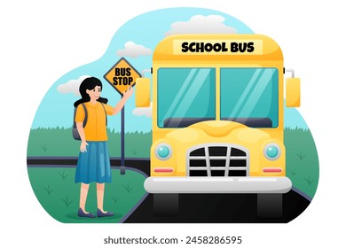 Back to School Flat Design Illustration