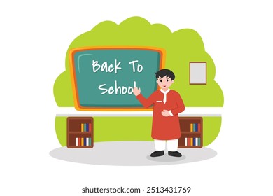 Back to School Flat Design Illustration