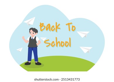 Back to School Flat Design Illustration