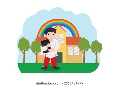 Back to School Flat Design Illustration
