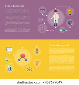 Back to school flat icon set. School sign. Education icon. Knowledge and science icons. 