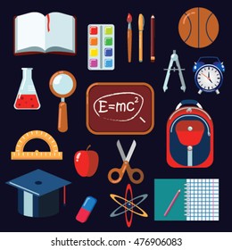 Back to school flat icon vector illustrator