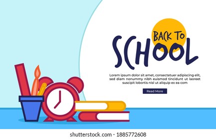 Back to school flat illustration