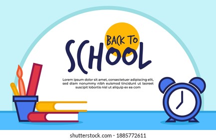 Back to school flat illustration