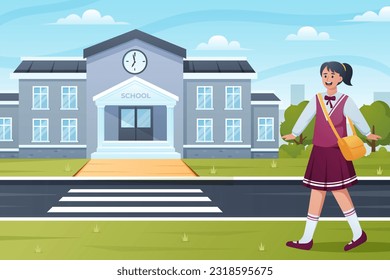 Diseño de la ilustración plana de vuelta a la escuela
