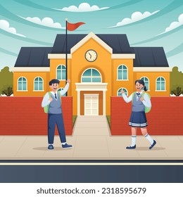 Back to School Flat Illustration Design
