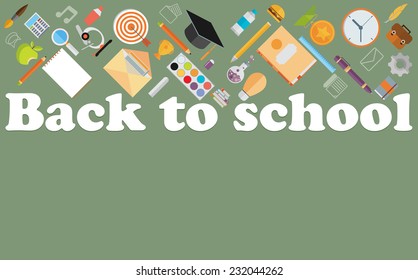 Back to school flat illustration. eps10