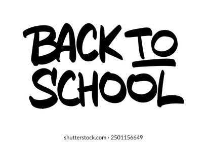 Back to school flat marker. Modern Lettering. Brushpen Pointed Pen font vector. Calligraphy script. Expressive Fancy Hand written typeface. Education and online learning. 