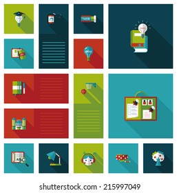 back to school flat ui background,eps10