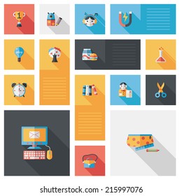 back to school flat ui background,eps10