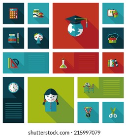 back to school flat ui background,eps10