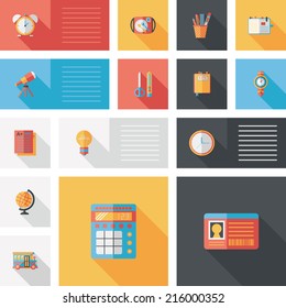 back to school flat ui background,eps10