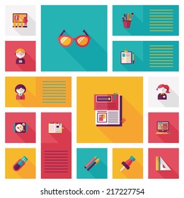 back to school flat ui background,eps10