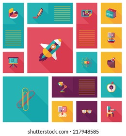 back to school flat ui background,eps10