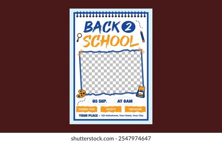 Back To School Flyer. Creative vector illustration graphic design.