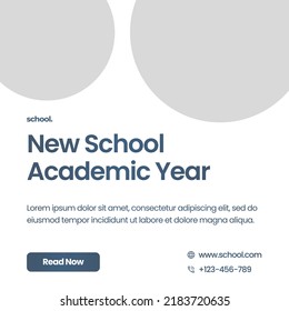 diseño de volante escolar, plantilla de medios sociales de año académico, plantilla de diseño de admisión, folleto, portada, diseño de medios sociales, plantilla de publicación de medios sociales
