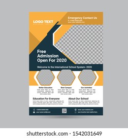 Back To School Flyer & Poster Template - vector background.