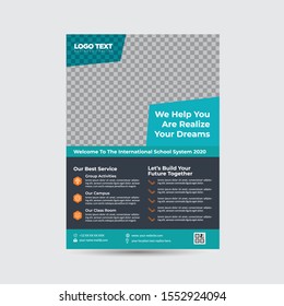 Back To School Flyer & Poster Template - vector background.