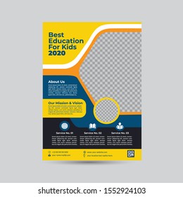 Back To School Flyer & Poster Template - vector background.