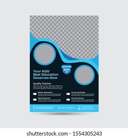 Back To School Flyer & Poster Template - vector background.
