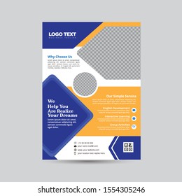 Back To School Flyer & Poster Template - vector background.