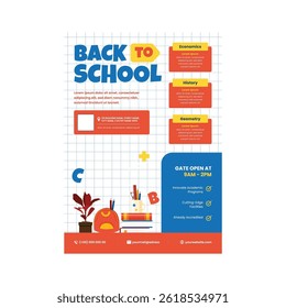 Back to School Flyer Poster Template Design