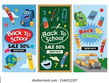 back to school flyer set collection