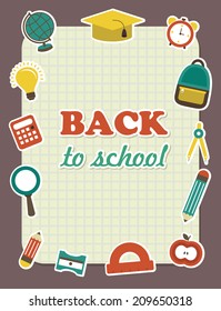 back to school frame design. vector illustration
