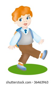 back to school - fun schoolboy