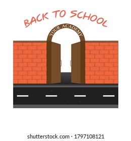 Back To School Gate Design Vector Elements