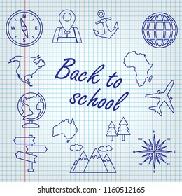 Back to school. geography lesson