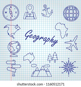 Back to school. geography lesson