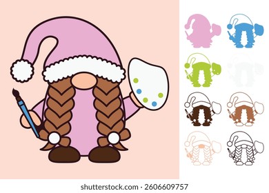 Back to School Gnome multilayered 3d paper craft design for crafting
