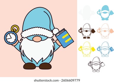 Back to School Gnome multilayered 3d paper craft design for crafting