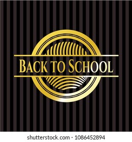 Back to School gold emblem