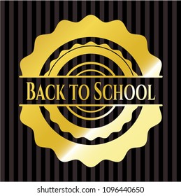  Back to School gold emblem or badge
