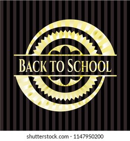 Back to School gold emblem or badge