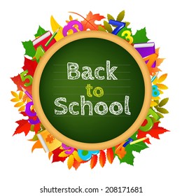 Back To School, With Gradient Mesh, Vector Illustration
