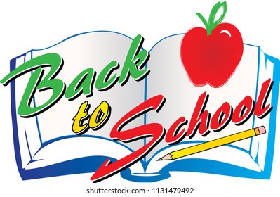 Back to School Graphic with book