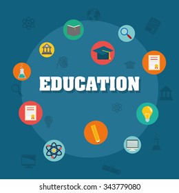 Back to school graphic design icons, vector illustration eps10