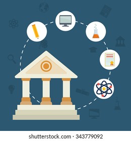 Back to school graphic design icons, vector illustration eps10