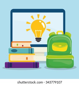 Back to school graphic design icons, vector illustration eps10
