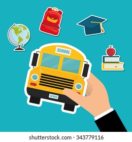 Back to school graphic design icons, vector illustration eps10