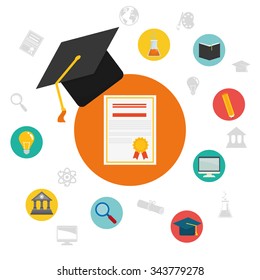 Back to school graphic design icons, vector illustration eps10
