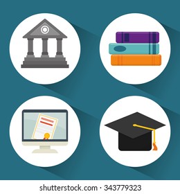 Back to school graphic design icons, vector illustration eps10